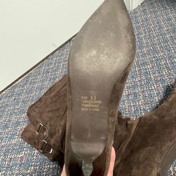 Preloved Unbranded leather upper rubber sole brown boots size 9 - Picture 14 of 16